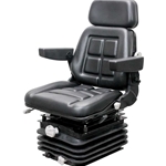 International Harvester Open Flat Floor Series KM 1004 Seat & Mechanical Suspension - Black Vinyl